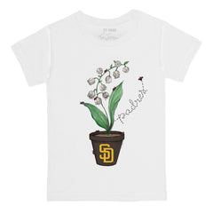 San Diego Padres Tiny Turnip Youth Lilies & Ladybugs T-Shirt - White T-shirts