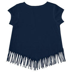 Washington Nationals Tiny Turnip Girls Youth Mermaid Fringe T-Shirt - Navy T-shirts