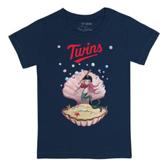 Minnesota Twins Tiny Turnip Youth Mermaid T-Shirt - Navy T-shirts