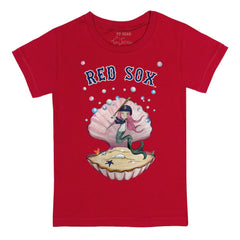 Boston Red Sox Tiny Turnip Youth Mermaid T-Shirt - Red T-shirts