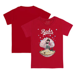 Cincinnati Reds Tiny Turnip Youth Mermaid T-Shirt - Red T-shirts