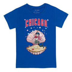 Chicago Cubs Tiny Turnip Youth Mermaid T-Shirt - Royal T-shirts
