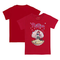 Philadelphia Phillies Tiny Turnip Youth Mermaid T-Shirt - Red T-shirts