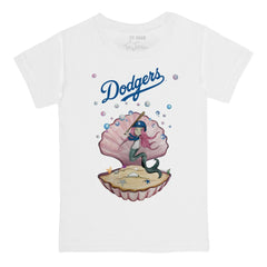 Los Angeles Dodgers Tiny Turnip Youth Mermaid T-Shirt - White T-shirts