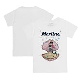 Miami Marlins Tiny Turnip Youth Mermaid T-Shirt - White T-shirts