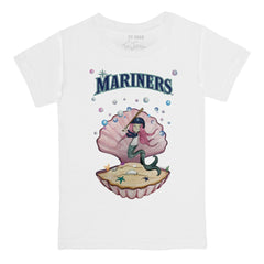 Seattle Mariners Tiny Turnip Youth Mermaid T-Shirt - White T-shirts