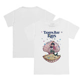 Tampa Bay Rays Tiny Turnip Youth Mermaid T-Shirt - White T-shirts