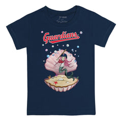 Cleveland Guardians Tiny Turnip Youth Mermaid T-Shirt - Navy T-shirts