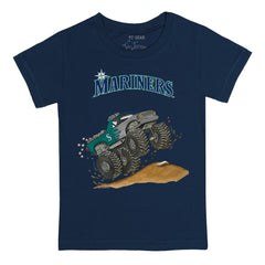 Seattle Mariners Tiny Turnip Youth Monster Truck T-Shirt - Navy T-shirts