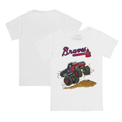 Atlanta Braves Tiny Turnip Youth Monster Truck T-Shirt - White T-shirts