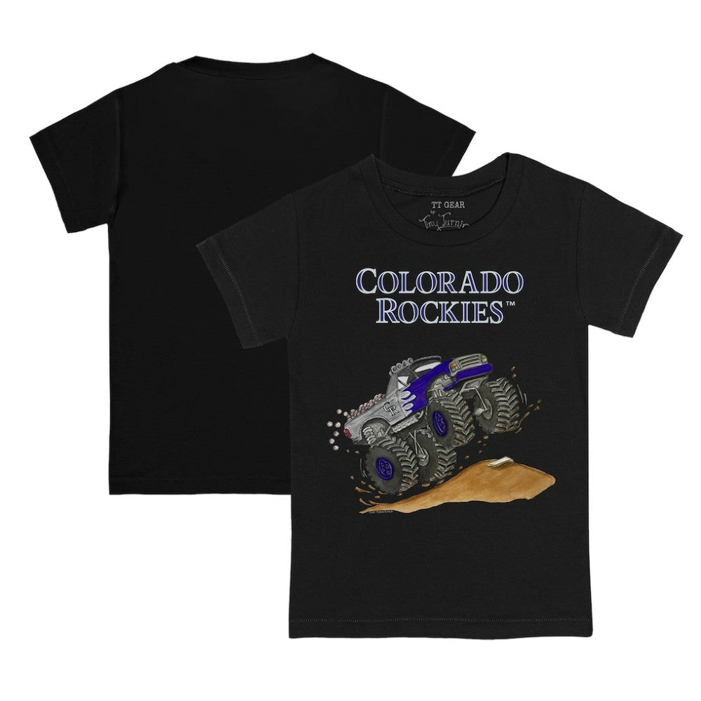 Colorado Rockies Tiny Turnip Youth Monster Truck T-Shirt - Black T-shirts