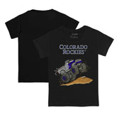 Colorado Rockies Tiny Turnip Youth Monster Truck T-Shirt - Black T-shirts
