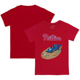 Philadelphia Phillies Tiny Turnip Youth Race Car T-Shirt - Red T-shirts