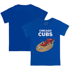 Chicago Cubs Tiny Turnip Youth Race Car T-Shirt - Royal T-shirts