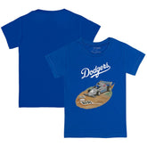 Los Angeles Dodgers Tiny Turnip Youth Race Car T-Shirt - Royal T-shirts