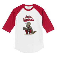 St. Louis Cardinals Tiny Turnip Youth Triceratops 3/4-Sleeve Raglan T-Shirt - White/Red T-shirts