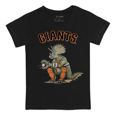 San Francisco Giants Tiny Turnip Youth Triceratops T-Shirt - Black T-shirts