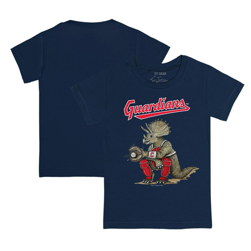 Cleveland Guardians Tiny Turnip Youth Triceratops T-Shirt - Navy T-shirts
