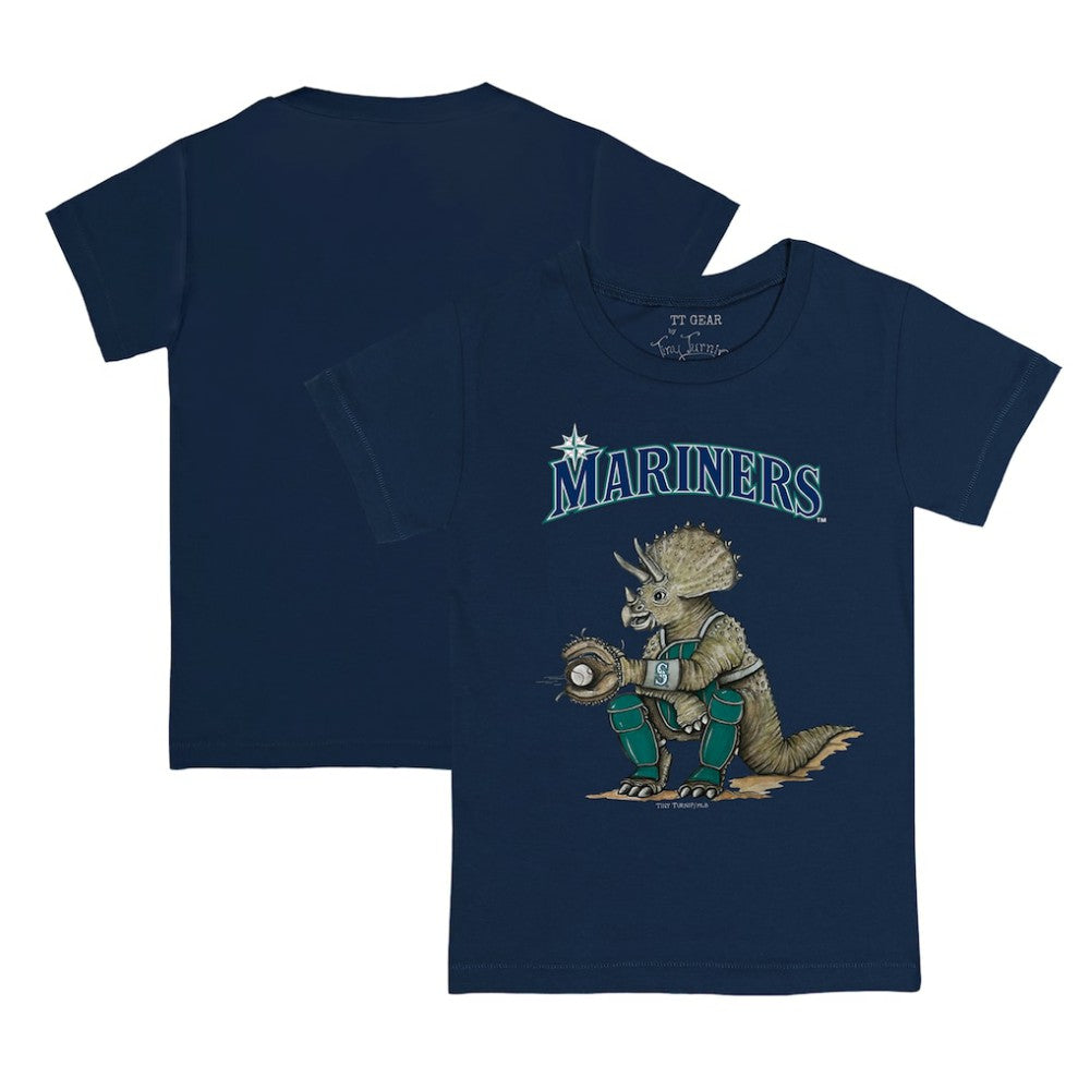 Seattle Mariners Tiny Turnip Youth Triceratops T-Shirt - Navy T-shirts