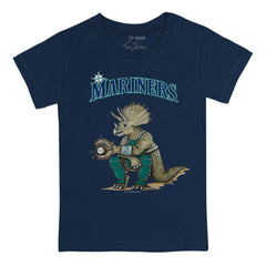 Seattle Mariners Tiny Turnip Youth Triceratops T-Shirt - Navy T-shirts