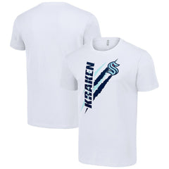 Seattle Kraken Starter Color Scratch T-Shirt - White | US 201076132