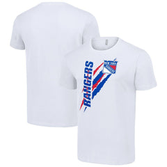New York Rangers Starter Color Scratch T-Shirt - White | US 201076178