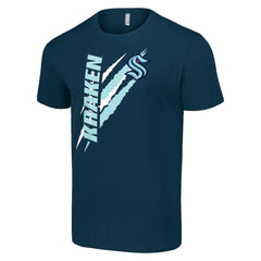 Seattle Kraken Starter Color Scratch T-Shirt - Deep Sea Blue | US 201076192