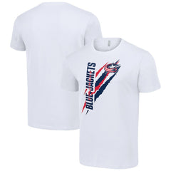 Columbus Blue Jackets Starter Color Scratch T-Shirt - White | US 201076205