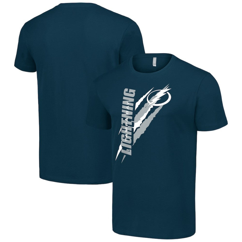Tampa Bay Lightning Starter Color Scratch T-Shirt - Navy | US 201076212
