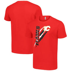 Calgary Flames Starter Color Scratch T-Shirt - Red | US 201076216