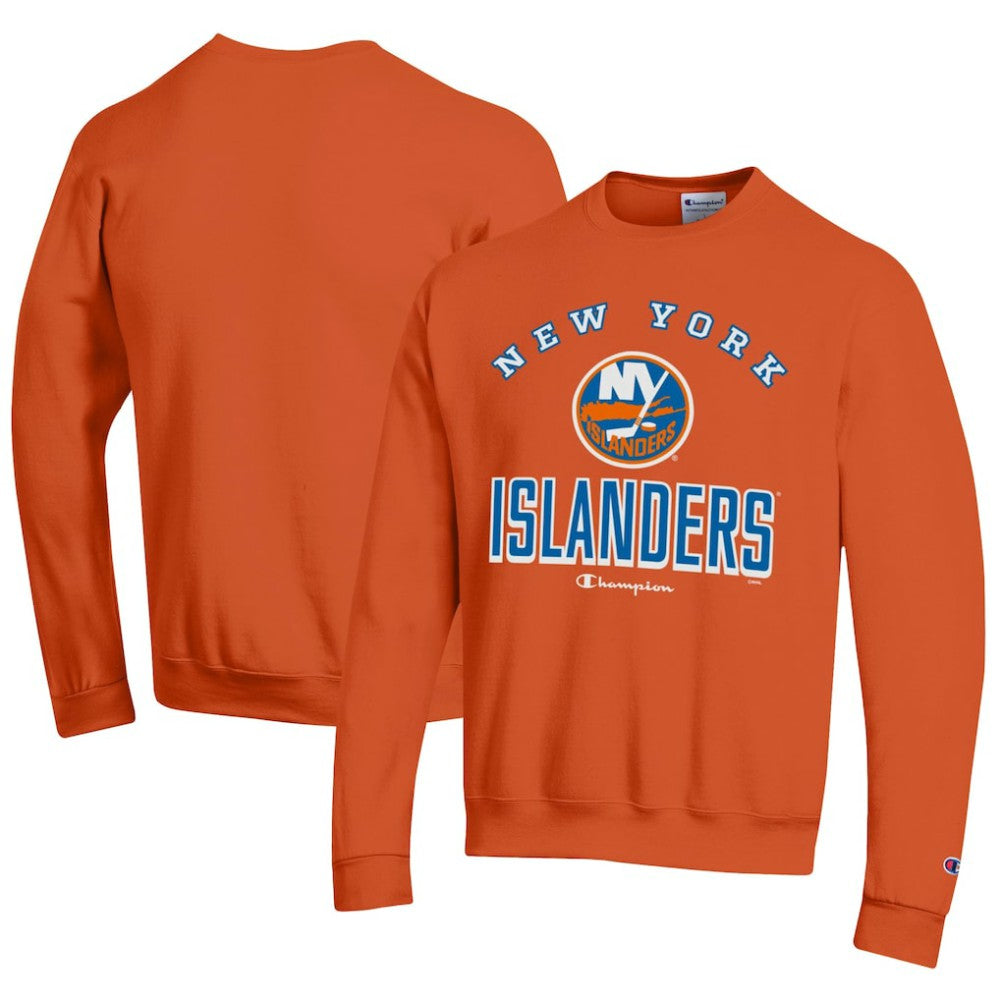 New York Islanders Champion Eco Powerblend Crewneck Sweatshirt - Orange | US 201078093