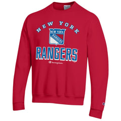 New York Rangers Champion Eco Powerblend Crewneck Sweatshirt - Red | US 201078094