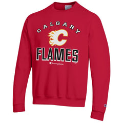 Calgary Flames Champion Eco Powerblend Crewneck Sweatshirt - Red | US 201078112