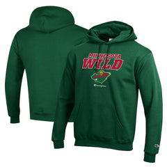 Minnesota Wild Champion Eco Powerblend Pullover Hoodie - Hunter Green | US 201078114