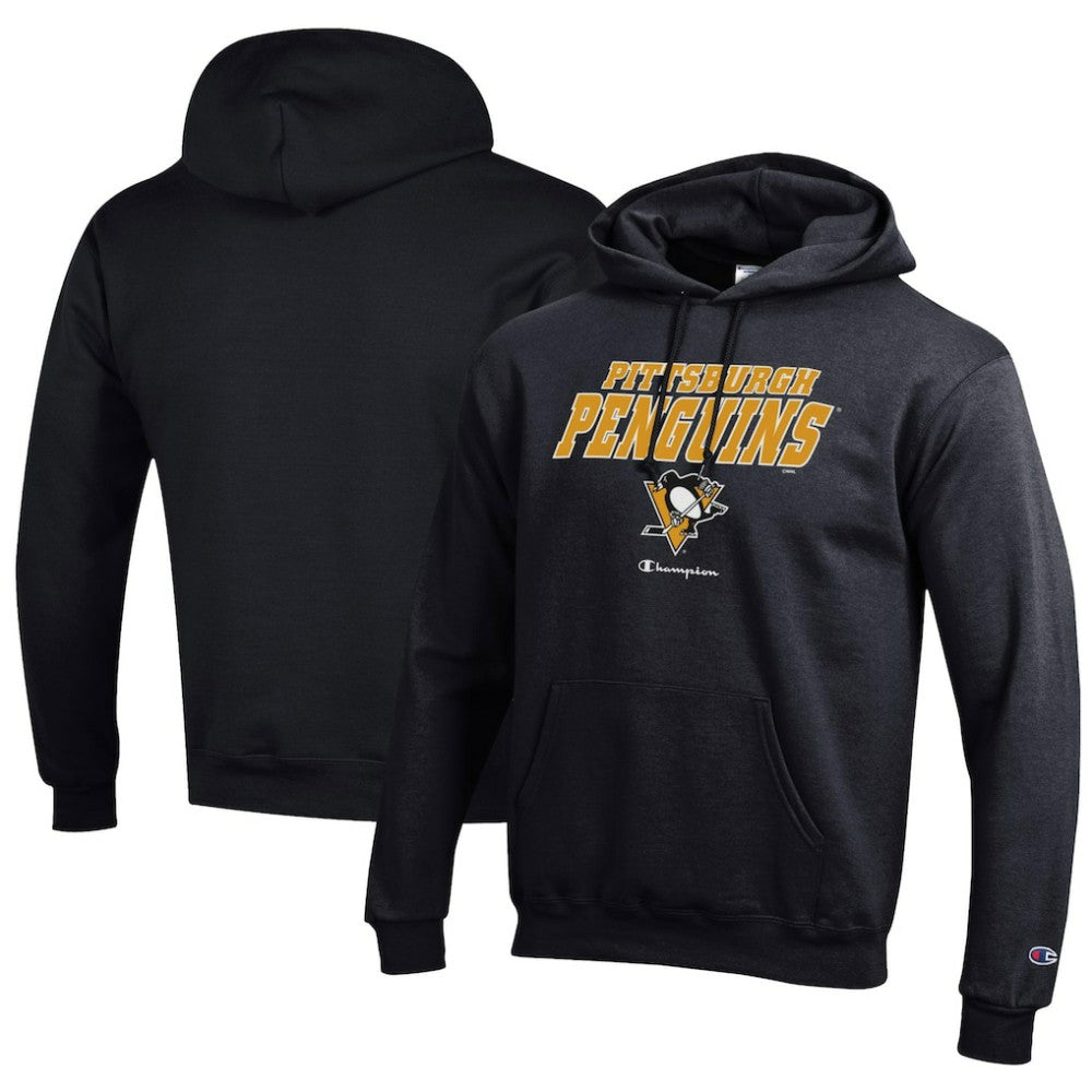 Pittsburgh Penguins Champion Eco Powerblend Pullover Hoodie - Black | US 201078123