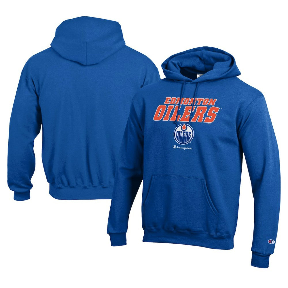 Edmonton Oilers Champion Eco Powerblend Pullover Hoodie - Royal | US 201078143
