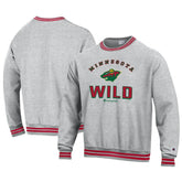 Minnesota Wild Champion Reverse Weave Yarn Dye Pullover Sweatshirt - Heather Gray | US 201078146