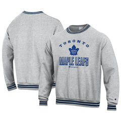 Toronto Maple Leafs Champion Reverse Weave Yarn Dye Pullover Sweatshirt - Heather Gray | US 201078159