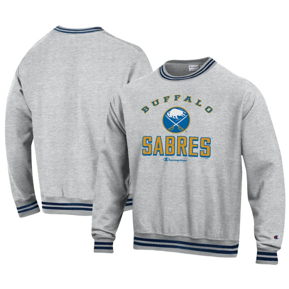 Buffalo Sabres Champion Reverse Weave Yarn Dye Pullover Sweatshirt - Heather Gray | US 201078166