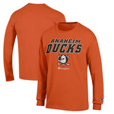 Anaheim Ducks Champion Long-Sleeve Jersey T-Shirt - Orange | US 201078210