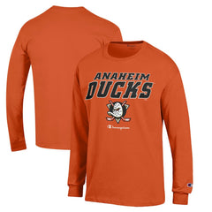 Anaheim Ducks Champion Long-Sleeve Jersey T-Shirt - Orange | US 201078210