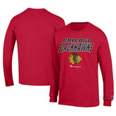 Chicago Blackhawks Champion Long-Sleeve Jersey T-Shirt - Red | US 201078216