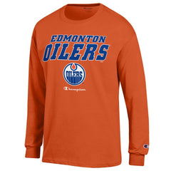 Edmonton Oilers Champion Long-Sleeve Jersey T-Shirt - Orange | US 201078221