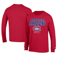 Montreal Canadiens Champion Long-Sleeve Jersey T-Shirt - Red | US 201078223