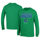 Vancouver Canucks Champion Long-Sleeve Jersey T-Shirt - Green | US 201078235