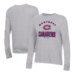 Montreal Canadiens Champion Women's Core Long Sleeve T-Shirt - Heather Gray | US 201078272