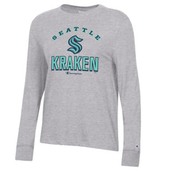 Seattle Kraken Champion Women's Core Long Sleeve T-Shirt - Heather Gray | US 201078281