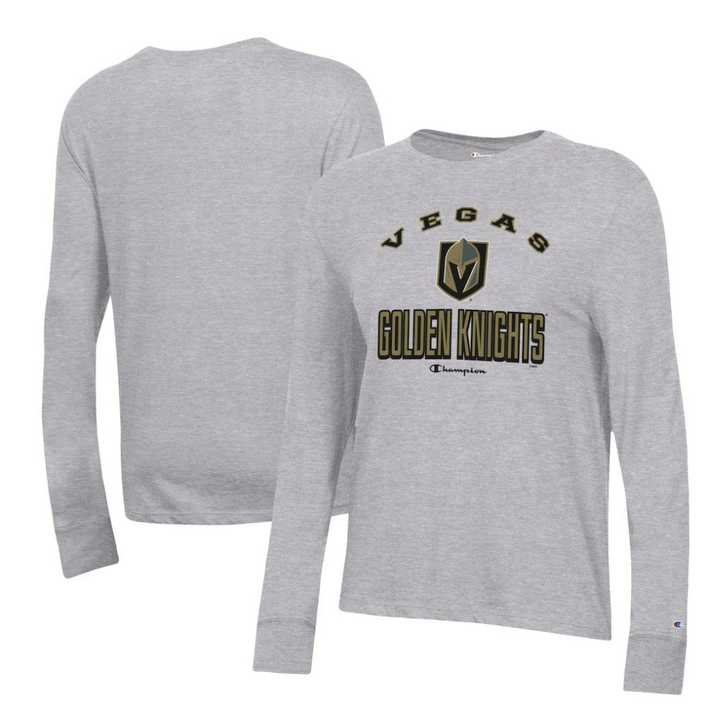 Vegas Golden Knights Champion Women's Core Long Sleeve T-Shirt - Heather Gray | US 201078286