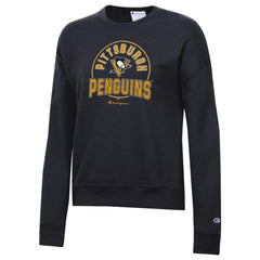 Pittsburgh Penguins Champion Women's Powerblend Pullover Sweatshirt - Black | US 201078310