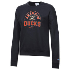 Anaheim Ducks Champion Women's Powerblend Pullover Sweatshirt - Black | US 201078326